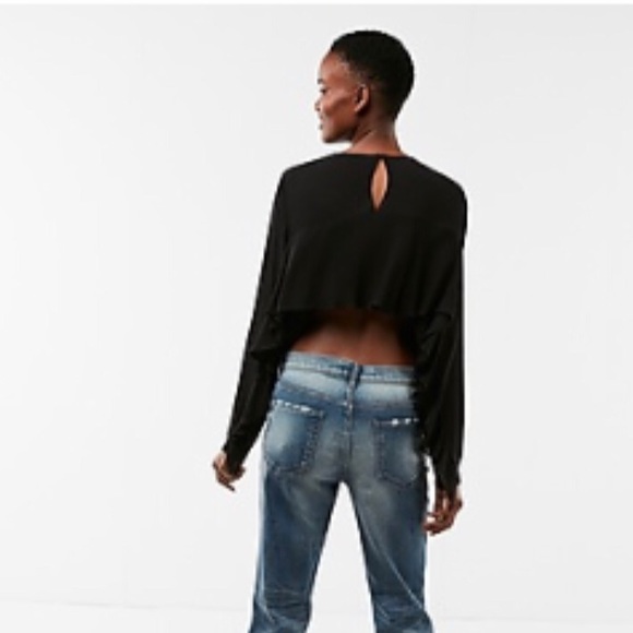 Express Tops - 🌟5/$25🌟Ruffled sleeves, open back Express shirt